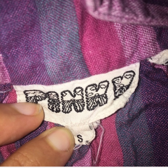 Apron Style Striped Mini Skirt - Picture 4 of 4